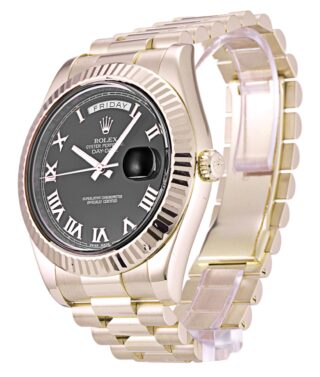 Day-Date II Black Dial 218235 Perspective View