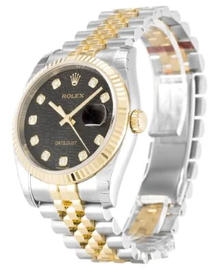 Datejust Black Jubilee Dial 116233 Perspective View
