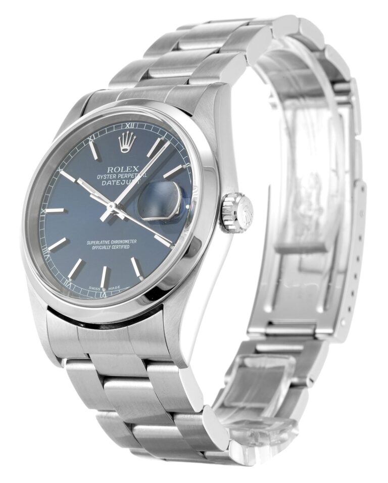 Datejust Blue Dial 16200 Perspective View