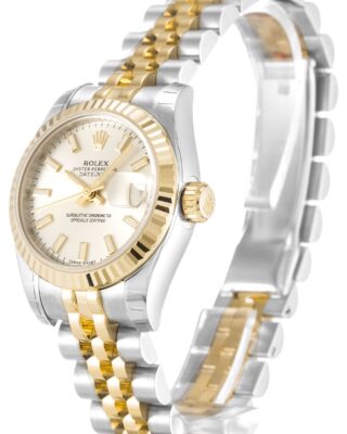 Lady-Datejust Silver Dial 179173-2 Angle Detail