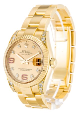 Datejust Mid-Size Champagne Dial 178238 Perspective View