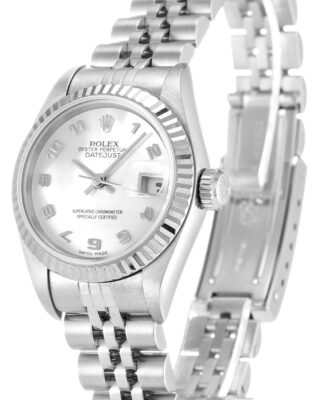 Lady-Datejust Mother of Pearl - White Dial 79174 Perspective View