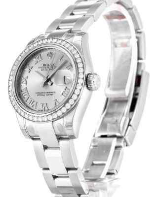 Lady-Datejust Silver Dial 179384 Perspective View