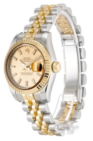 Lady-Datejust Champagne Dial 179173-3 Perspective View