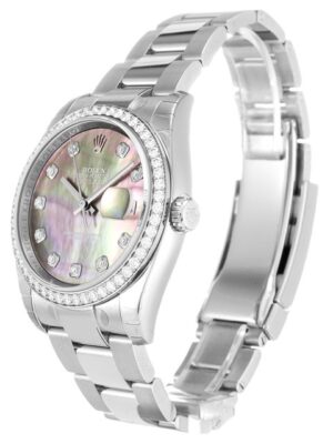 Datejust Mother of Pearl - Black Dial 116244 Perspective View
