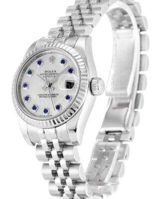 Lady-Datejust Mother Of Pearl - White Dial 179174 Perspective View