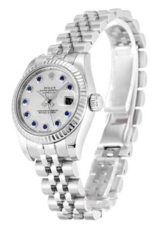 Lady-Datejust Mother Of Pearl - White Dial 179174 Perspective View