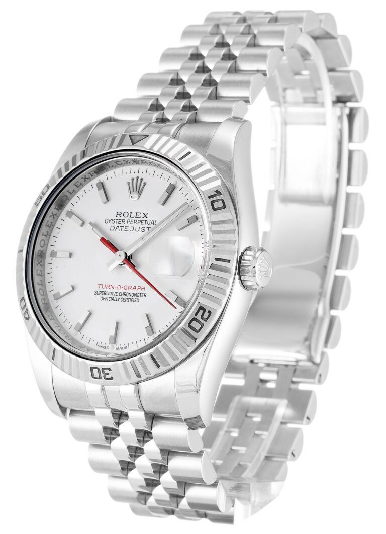 Datejust Turn-O-Graph White Dial 116264-2 Perspective View