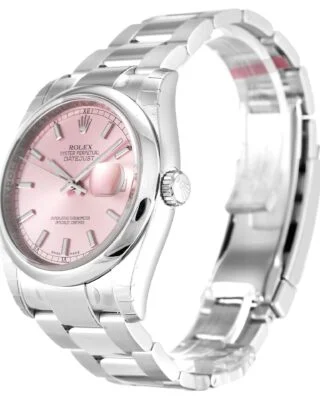 Datejust Pink Dial 116200 Perspective View