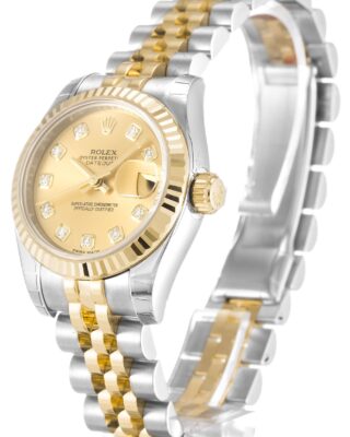 Lady-Datejust Champagne Dial 179173-2 Perspective View
