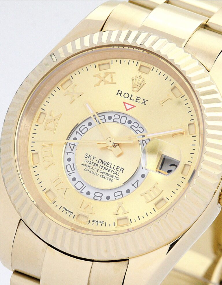 Sky-Dweller Champagne Dial 326938 Angle Detail