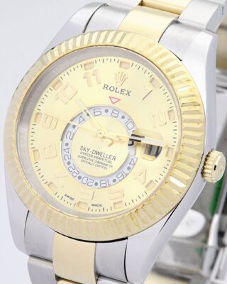 Sky-Dweller Gold Dial 326938 Angle Detail