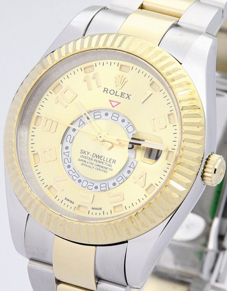 Sky-Dweller Gold Dial 326938 Angle Detail