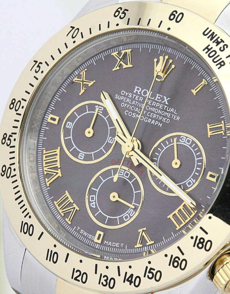 Daytona Dark brown Dial 116523 Angle Detail