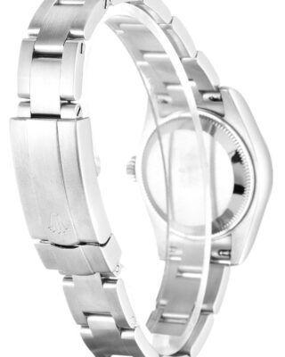 Oyster Perpetual Lady Black Dial 176200 Angle Detail