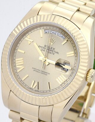 Day-Date II Gold Dial 218238 Angle Detail