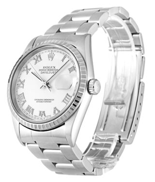Datejust White Dial 16220 Perspective View