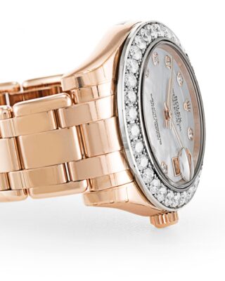 Pearlmaster Mother of Pearl Dial 81285 Angle Detail