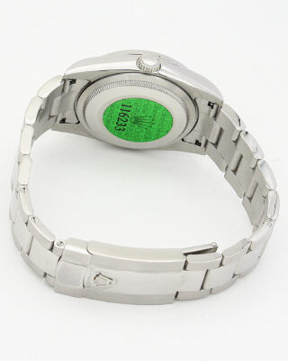 Oyster Perpetual Lady Blue Dial 177200 Close-Up Focus