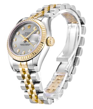Lady-Datejust Silver Dial 179173 Perspective View