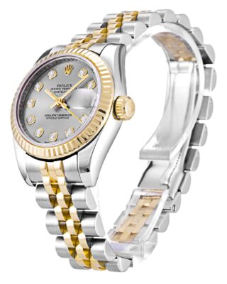 Lady-Datejust Silver Dial 179173 Perspective View