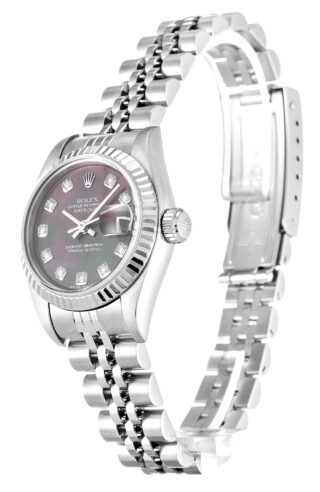 Lady-Datejust Mother of Pearl - Black Dial 79174 Perspective View