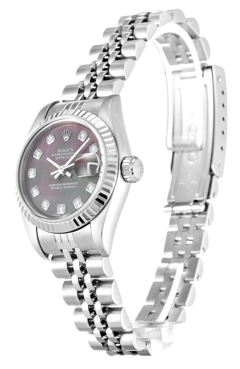 Lady-Datejust Mother of Pearl - Black Dial 79174 Perspective View