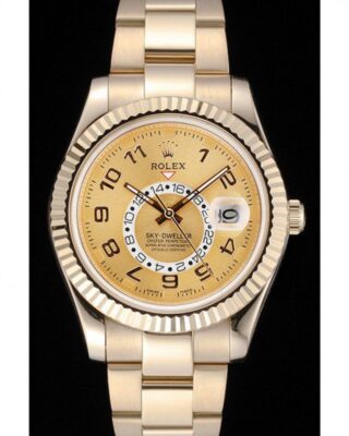 Sky-Dweller Gold Dial 80243 Perspective View