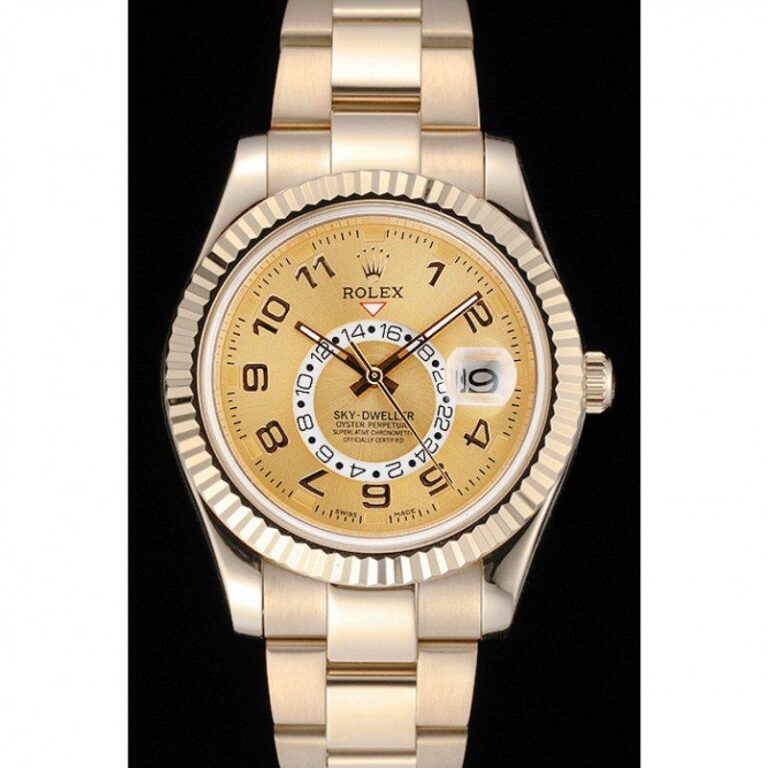 Sky-Dweller Gold Dial 80243 Perspective View