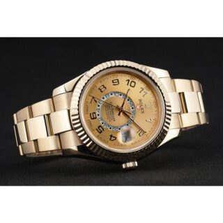 Sky-Dweller Gold Dial 80243 Close-Up Focus