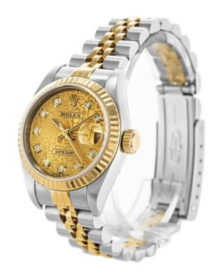 Datejust Gold Dial 79173 Perspective View