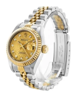 Datejust Gold Dial 79173 Perspective View