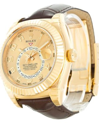 Sky-Dweller Gold Dial 326138 Angle Detail