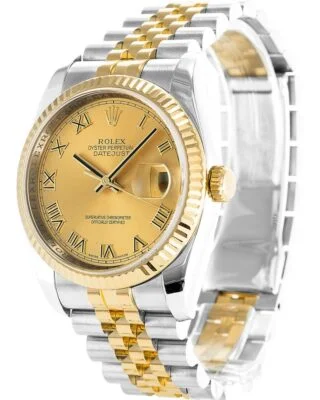 Datejust Gold Dial 116233 Perspective View
