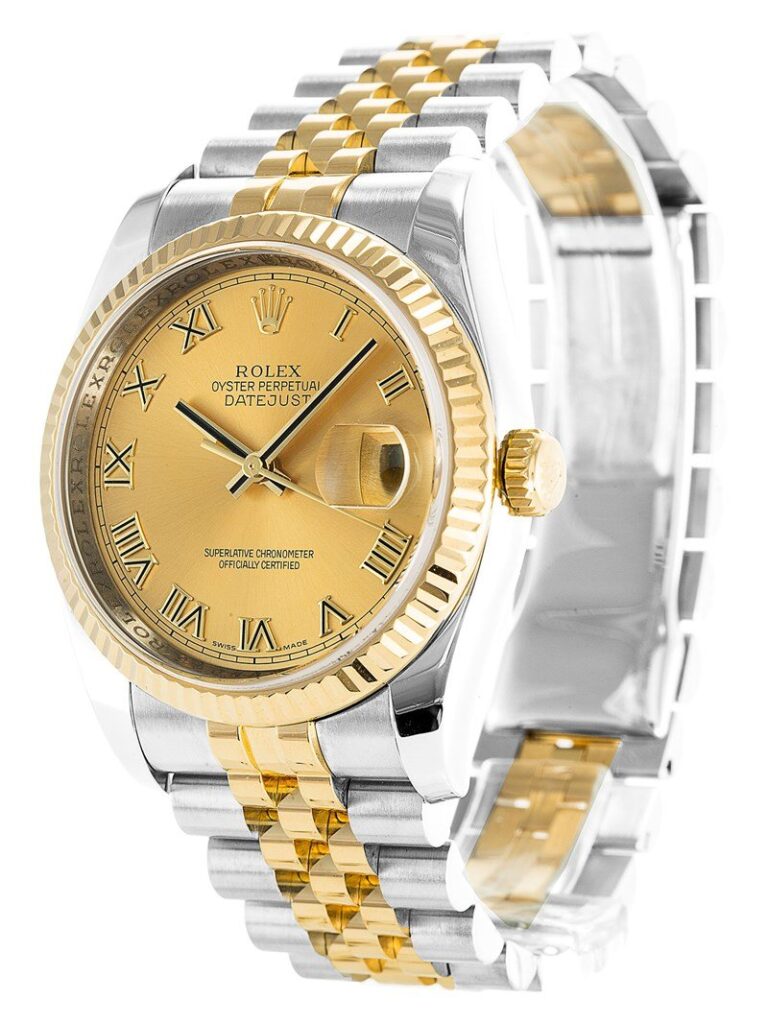 Datejust Gold Dial 116233 Perspective View