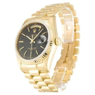 Day-Date Black Dial 18038 Perspective View