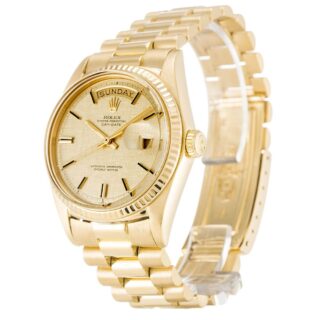 Day-Date Champagne Dial 1803 Angle Detail
