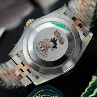 Datejust Black Dial fluted Bezel Two Tone Jubilee Bracelet