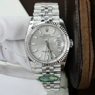 Datejust Silver Dial Fluted Bezel Jubilee Bracelet