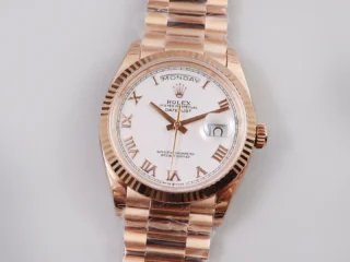 Day-Date White Dial Fluted Bezel Presidential Dial