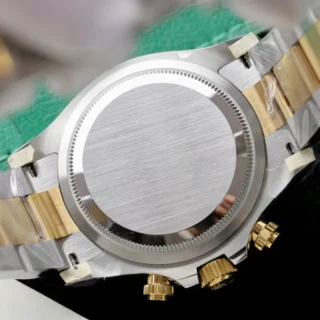 Daytona Black Dial Gold Bezel Two Tone Oyster Bracelet