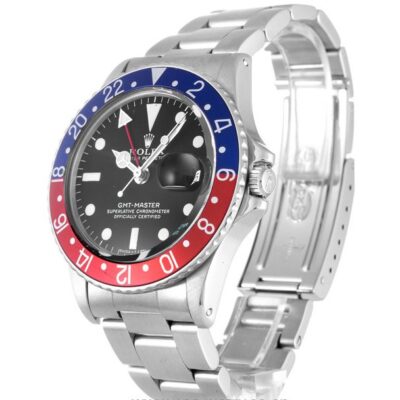 GMT-Master Black Dial 16710 "Pepsi" Angle Detail