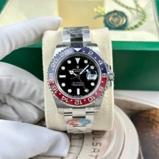GMT Master Pepsi Black Dial Blue and Red Bezel Oyster Bracelet