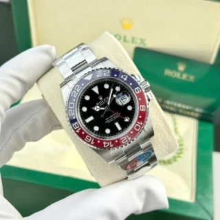 GMT Master Pepsi Black Dial Blue and Red Bezel Oyster Bracelet