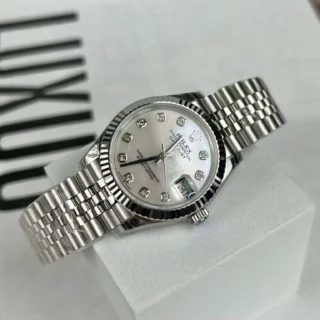 Datejust Pearl White Dial Fluted Bezel Jubilee Bracelet