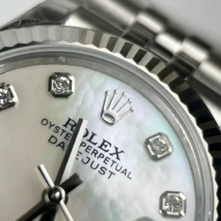 Datejust Pearl White Dial Fluted Bezel Jubilee Bracelet
