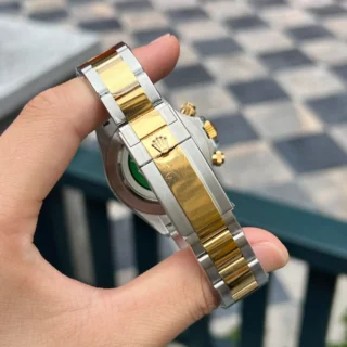 Daytona White Dial Gold Case Two Tone Oyster Bracelet