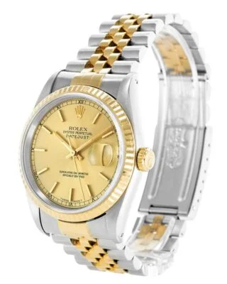Datejust Gold Dial 16233 Perspective View