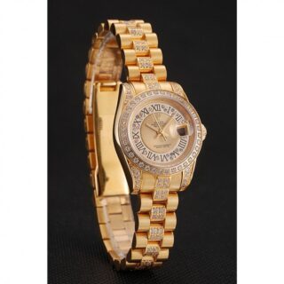 Superclone Datejust Gold Dial 1453953 Perspective View