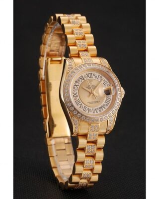 Superclone Datejust Gold Dial 1453953 Perspective View